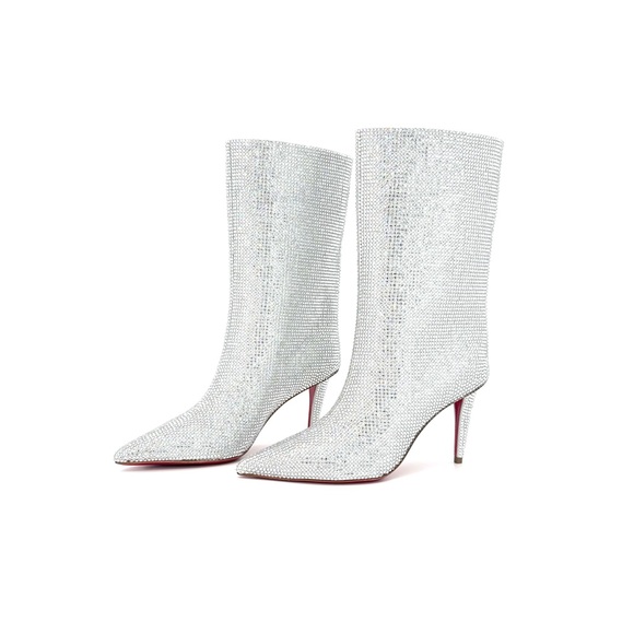 Christian Louboutin Shoes - NIB Christian Louboutin Astrilarge Strass Booty 85 Pointed Toe Boots 36.5